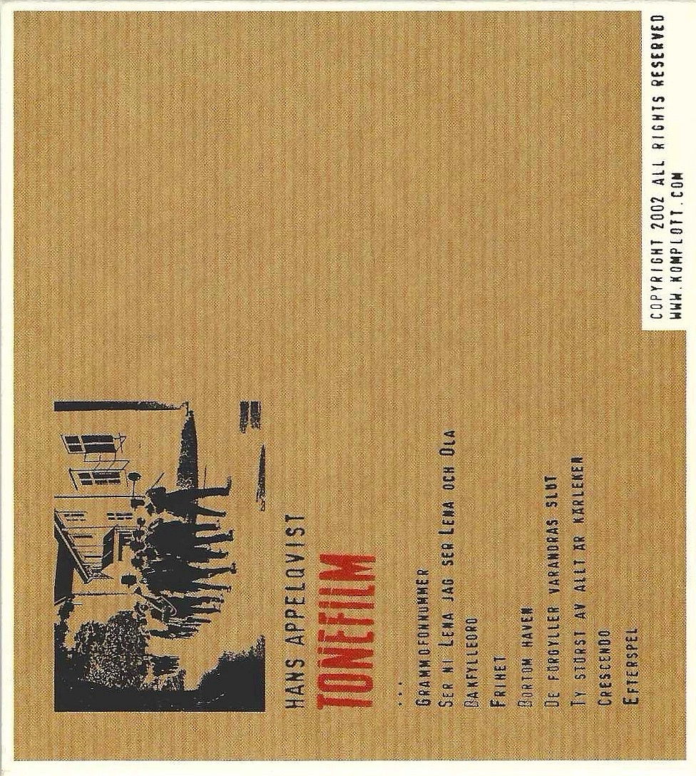 Tonefilm CD digipak backside